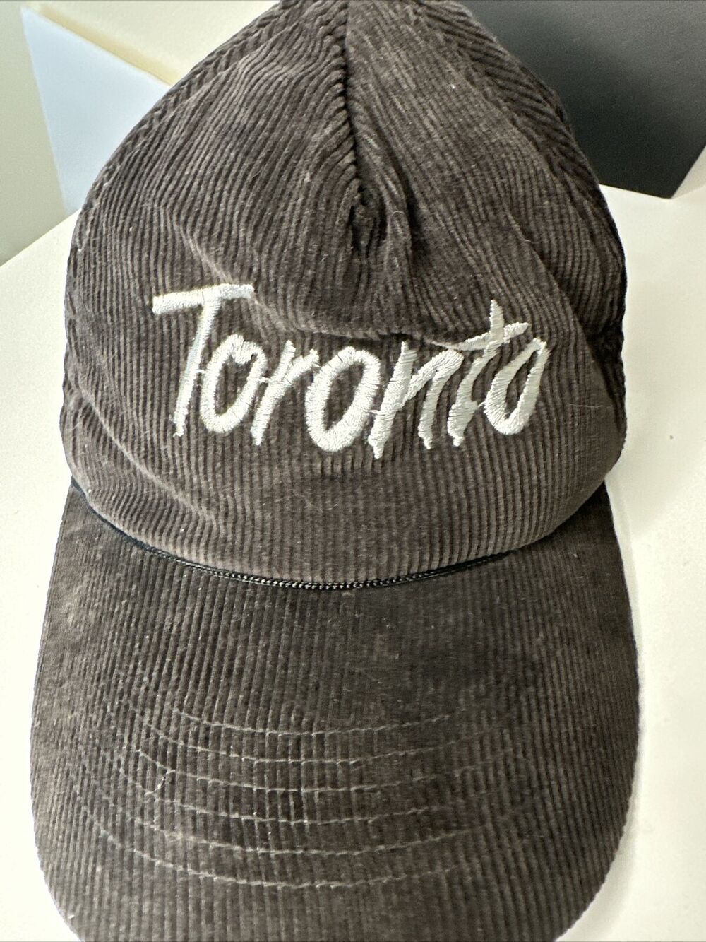 RARE! Vintage 1989-1991 Toronto Black Corduroy SnapBack Hat